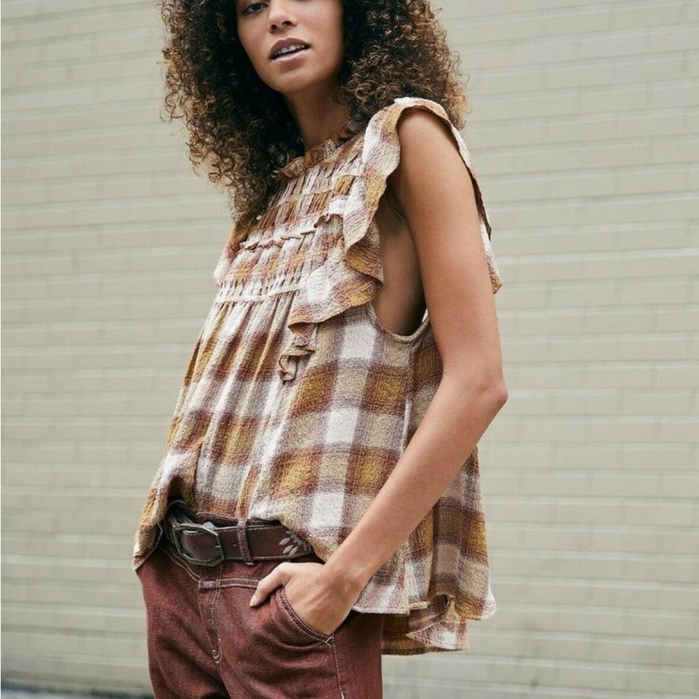 Free People Plaid Top - Picture 5 of 5